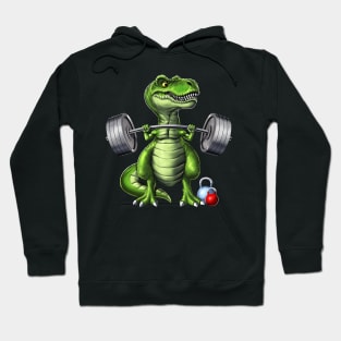 T-Rex Dinosaur Fitness Workout Hoodie